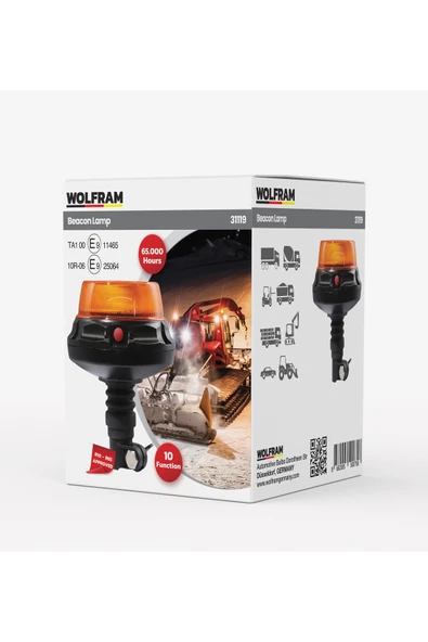 Led Tepe Döner İkaz Lambası - WOLFRAM 31119 ürün görseli 1