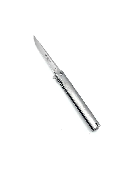 Gümüş Paslanmaz Çelik Katlanabilir Beyefendi Çakı 19,5 cm ürün görseli 1