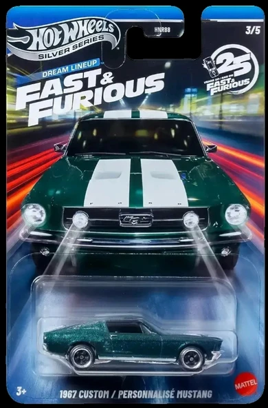 Hot Wheels Silver Series Dream Lineup Fast Furious - 67 Custom Mustang ürün görseli 1