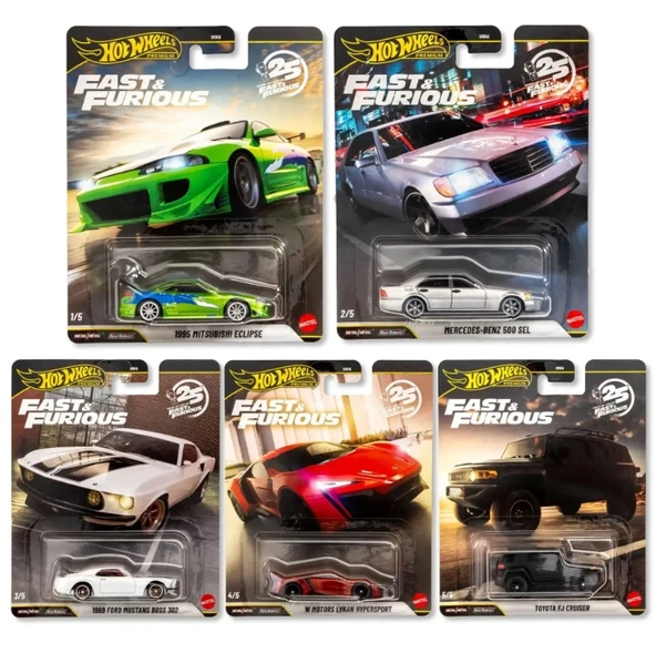 Hot Wheels Premium Fast & Furious 25. Years (10'Lu Set) ürün görseli 1