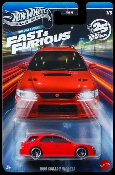 Hot Wheels Silver Series Dream Lineup Fast Furious  - 99 Subaru Impreza ürün görseli 1