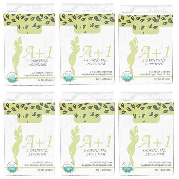 Hhs A1 L-Carnitine Lepidium Bitkisel 30 Kapsül X 6 Adet - Resim 2