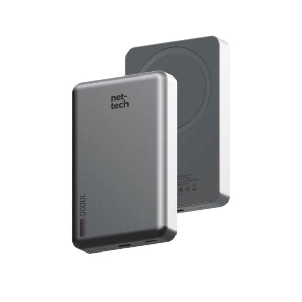 Nettech NT-PW42 20W PD 10000 MAh Magsafe Powerbank (Gri) ürün görseli 1