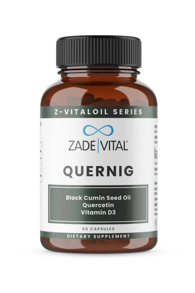 Zade Vital Quernig 60 Kapsül (Çörek Otu Yağı, Kuersetin, Quercetin, Vitamin D3) ürün görseli 1