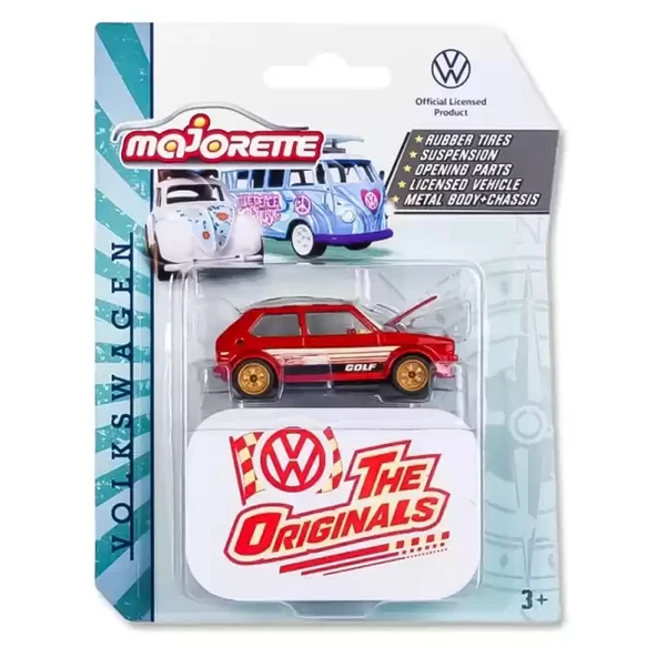 Majorette Volkswagen Deluxe Cars - Golf MK 1 Red ürün görseli 1