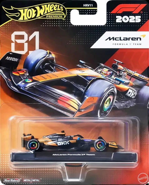Hot Wheels Premium Formula 1 McLaren Formula 1 Team (#81) HRV11 - JKD81 ürün görseli 1