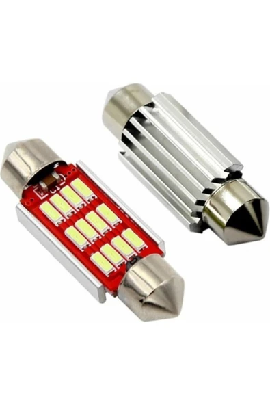 Canbuslu 39 mm Sofit LED Ampul 2'li Set 12 LED Tavan ve Plaka Lambası ürün görseli 1