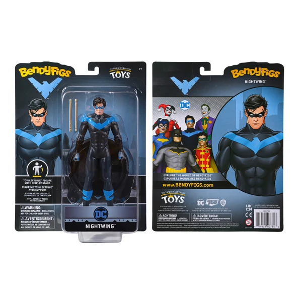 Noble Collection- Bendyfigs DC Comics Nightwing - Resim 5