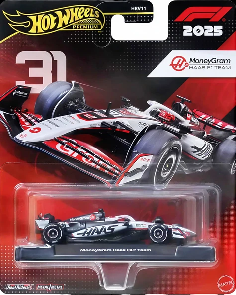 Hot Wheels Premium Formula 1 MoneyGram Haas F1 Team (#31) HRV11 - JKD78 ürün görseli 1