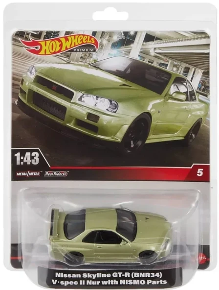 Hot Wheels Premium 1/43 Nissan Skyline GT-R (BNR34) V-Spec II II Nur With NISMO ürün görseli 1