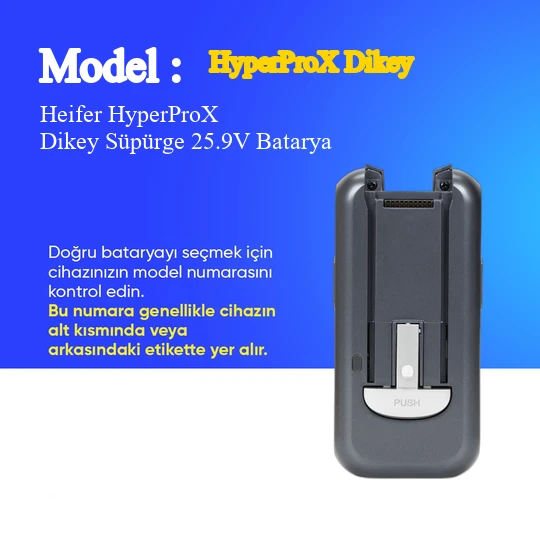 Heifer HyperProX Dikey Süpürge 3000 mAh Batarya - Resim 2
