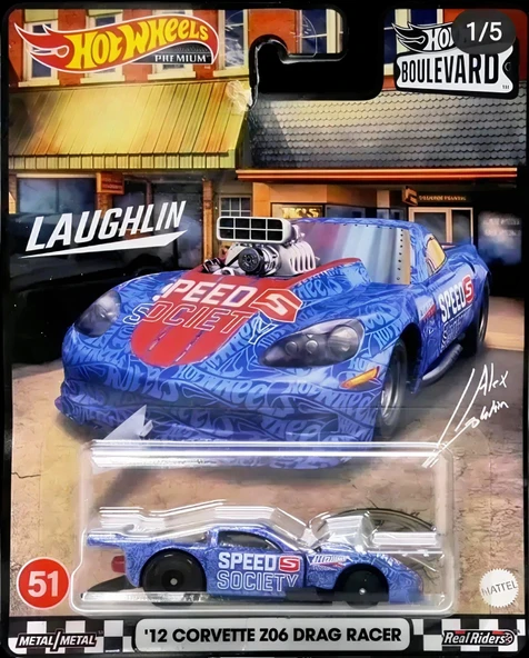 Hot Wheels Premium Boulevard ''55'' '12 Corvette Z06 Drag Racer ürün görseli 1
