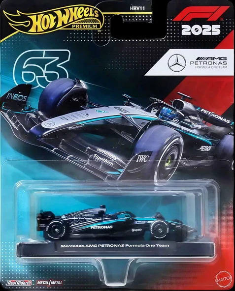 Hot Wheels Premium Formula 1 Mercedes-Amg Petronas Formula One Team (#63) HRV11 - JKD80 ürün görseli 1