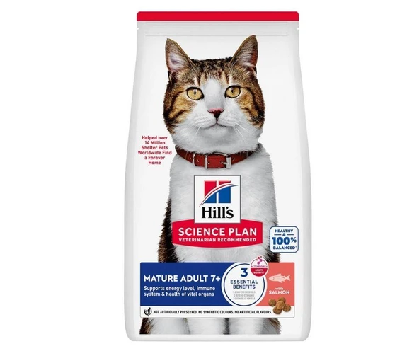 Hills SP Somonlu +7 Yaşlı Kedi Maması 1,5 KG ürün görseli 1