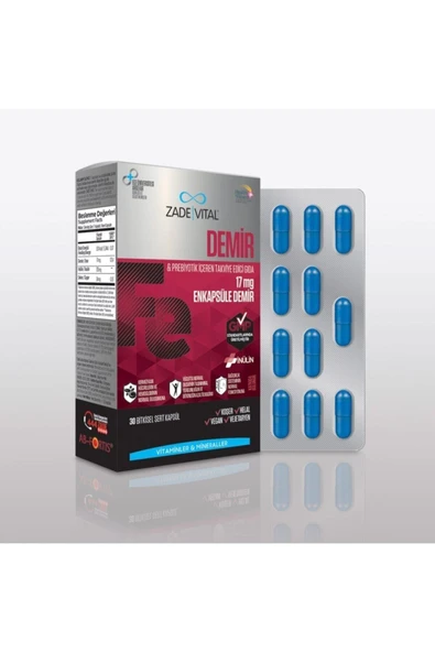 Zade Vital Demir Iron 30 Kapsül ürün görseli 1