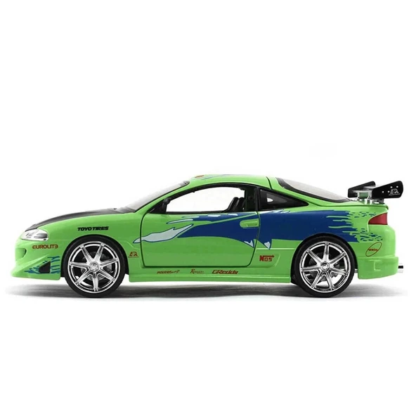 Jada 1/24 Fast & Furious 1995 Mitsubishi Eclipse - Resim 3