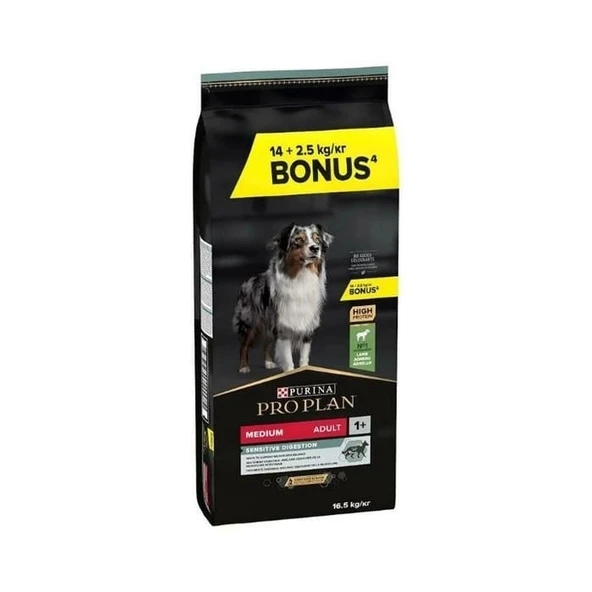 Pro Plan Adult Sensitive Kuzu Etli Yetişkin Köpek Maması 14 Kg + 2,5 Kg Hediyeli ürün görseli 1