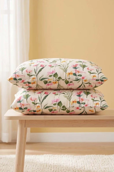 Botanical Pamuklu 2'li Yastık Kılıfı 50x70 cm ürün görseli 1