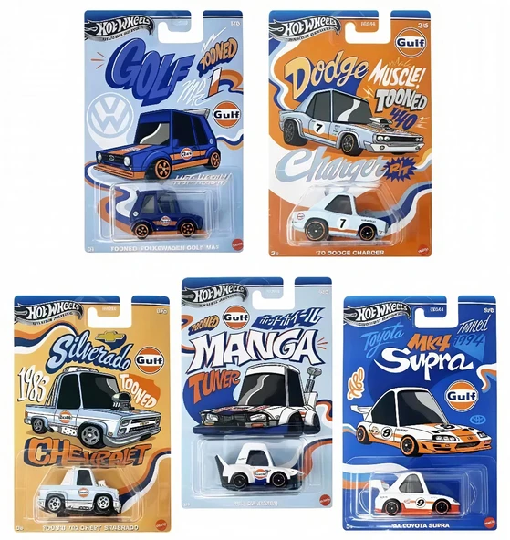 Hot Wheels 1/64 Tooned Gulf - Themed Automotive ürün görseli 1