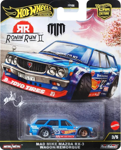 Hot Wheels Premium Ronin Run II - Mad Mike Mazda RX-3 Wagon ürün görseli 1