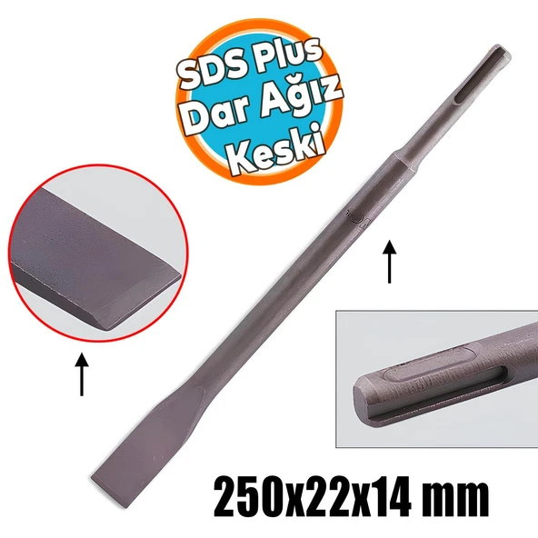 Profesyonel Keski SDS Plus 14x250x22 mm Matkap Ucu Aparatı Beton Tuğla Taş Dayanıklı Çelik Kırıcı Uç ürün görseli 1