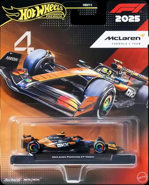 Hot Wheels Premium Formula 1 McLaren Formula 1 Team (#4) HRV11 - JKD88 ürün görseli 1