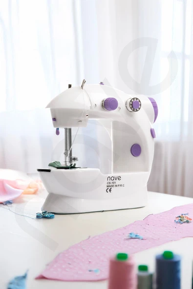 CS-101 Mini Ev Tipi Dikiş Makinesi Fonksiyonel Ön Masa, İki Hız Kontrolü ve Pratik Özellikler ürün görseli 1