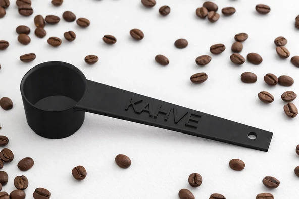 KAHVE Yazılı Kahve Ölçü Kaşığı , Espresso , Filtre Kahve , Set,Renk Seçenekli,Siyah (1 Adet) ürün görseli 1