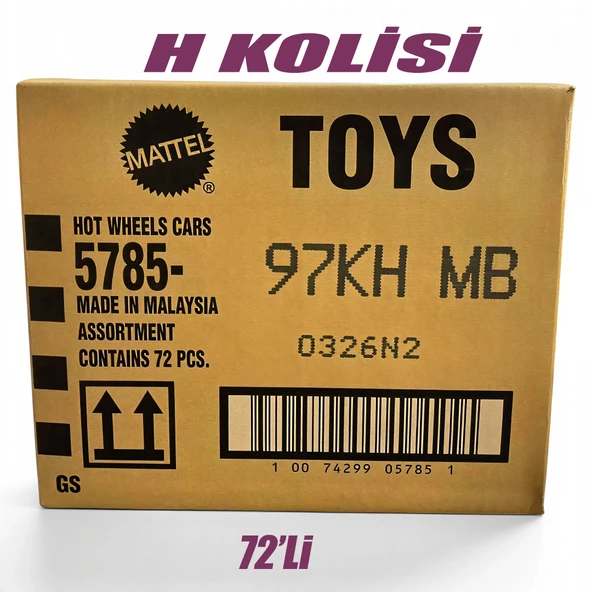 Hot Wheels Regular H Kolisi 72'Li 5785-97KH ürün görseli 1