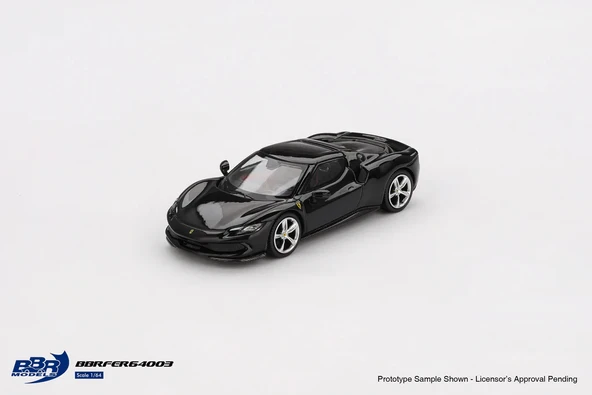Mini GT - BRR BBRFER64003 1/64 Ferrari 296 GTB Nero Daytona ürün görseli 1