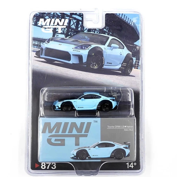 Mini GT 1/64 Toyota GR86 LB Nation Baby Blue - Blister Paket MGT00873-BL ürün görseli 1