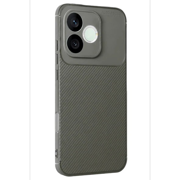 Huawei Honor 600 Lite Auto Focus Karbon Kapak - Gri ürün görseli 1