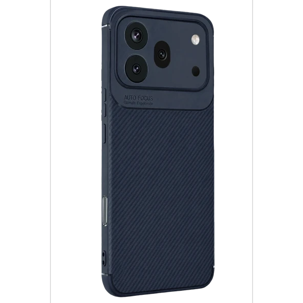 Huawei Honor 600 Pro Auto Focus Karbon Kapak - Lacivert ürün görseli 1