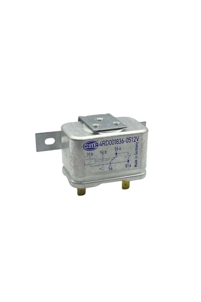 12V FAR RÖLESİ 5 UÇLU (ÇİFT PLATİN) (KALICI) (31b-56-56a-56b-81a) - 4RD001836-051 ürün görseli 1