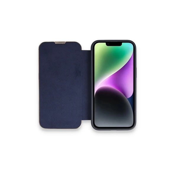 Apple İphone 13 Pro Max Kılıf Dolpin Kapaklı - Lacivert ürün görseli 1