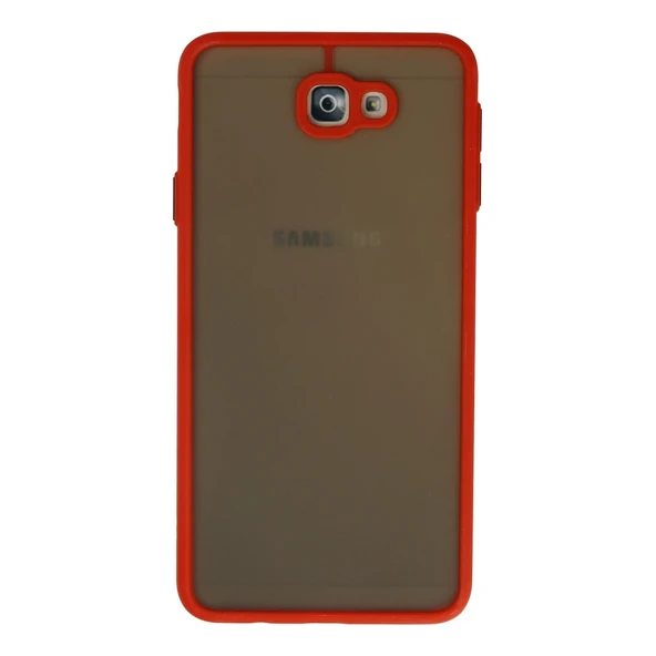 Samsung Galaxy J7 Prime Kılıf Montreal Silikon Kapak - Kırmızı ürün görseli 1