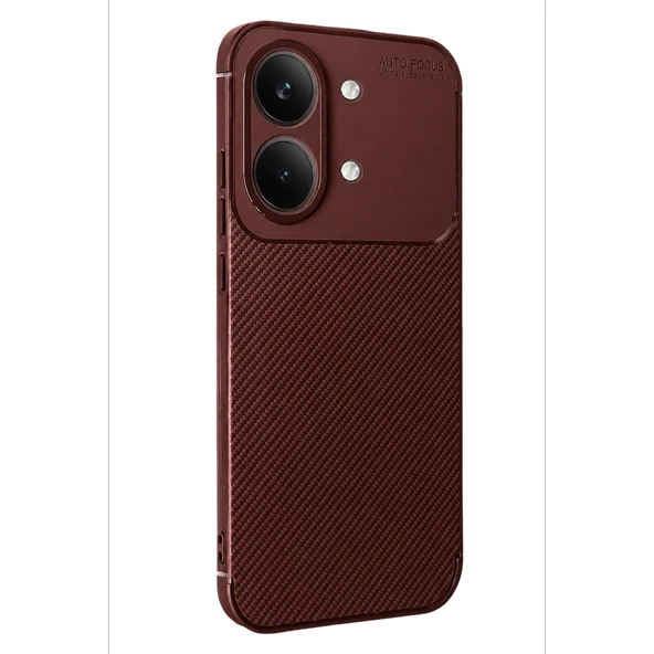 Xiaomi Poco X8 Pro Max Auto Focus Karbon Kapak - Bordo ürün görseli 1