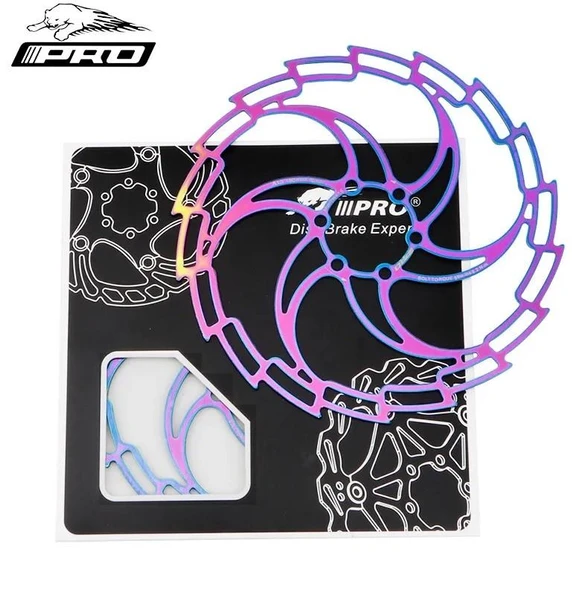 PRO 180 mm Bukalemun Rotor Bisiklet Disk Fren Rotoru 180mm 6 Vida MTB Ultra Hafif Rainbow Rotor ürün görseli 1