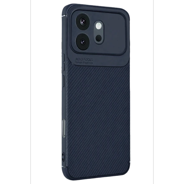 Huawei Honor 600 Auto Focus Karbon Kapak - Lacivert ürün görseli 1