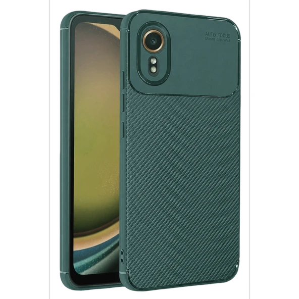 Samsung Galaxy Xcover 7 Kılıf Auto Focus Karbon Kapak - Yeşil ürün görseli 1