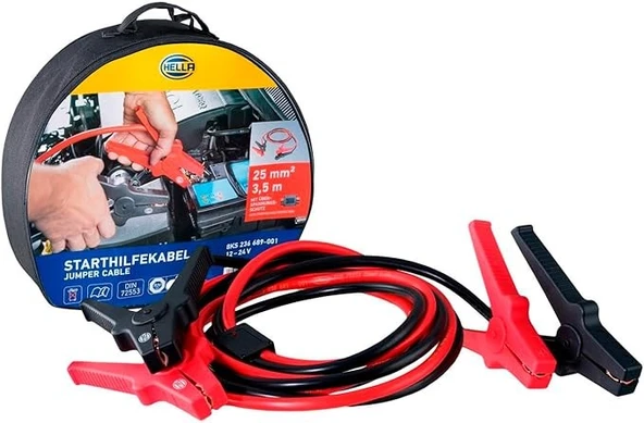 HELLA 8KS 236 689-001 AKÜ TAKVİYE KABLO SETİ 12V.-24V. 350 AMPER ürün görseli 1