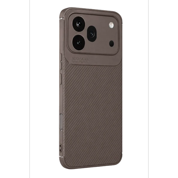 Huawei Honor 600 Pro Auto Focus Karbon Kapak - Gri ürün görseli 1