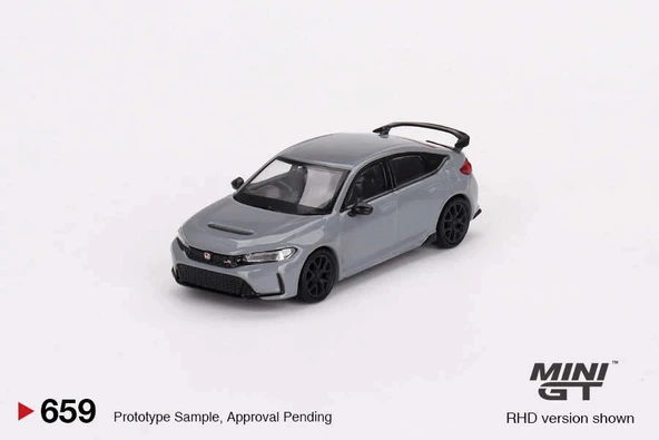 Mini GT MGT00659 1/64 Honda Civic Type R Sonic Gray Pearl 2023 ürün görseli 1