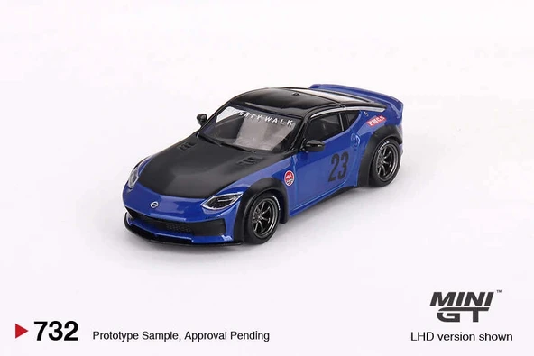 Mini GT MGT00732 1/64 Nissan Z LB?NATION WORKS Seiran Blue ürün görseli 1