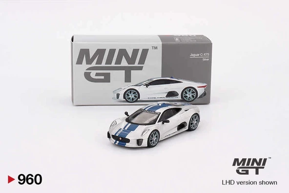 Mini GT MGT00960 1/64 Jaguar C-X75 Silver ürün görseli 1