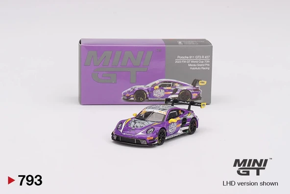 Mini GT MGT00793 1/64 Porsche 911 GT3 R #27 HubAuto Racing 2023 FIA GT World Cup 70th Macau Grand Prix MGT00793 ürün görseli 1