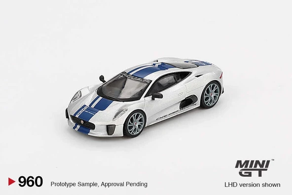 Mini GT MGT00960 1/64 Jaguar C-X75 Silver - Resim 2