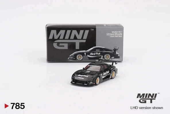 Mini GT MGT00785 1/64 MAZDA RX-7 LB-Super Silhouette Liberty Walk Black ürün görseli 1