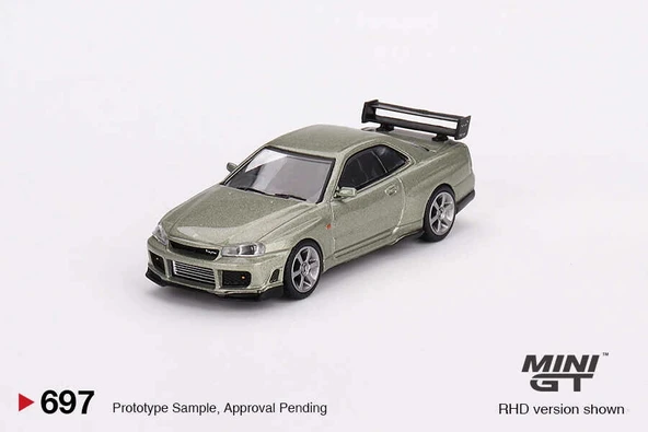 Mini GT MGT00697 1/64 Nissan Skyline GT-R (R34) Tommykaira R-z Millenium Jade ürün görseli 1