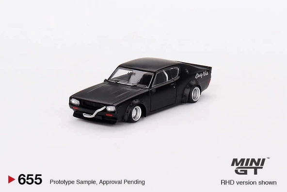 Mini GT MGT00655 1/64 Nissan Skyline Kenmeri Liberty Walk Matt Black ürün görseli 1